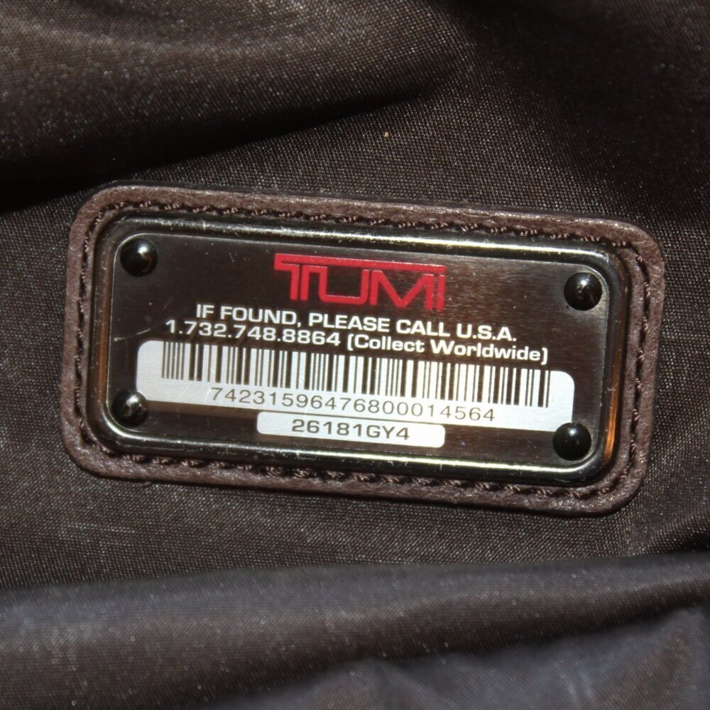 TUMI Ballistic Nylon Backpack Carry Laptop Dark Grey Business Travel - Picture 5 of 7